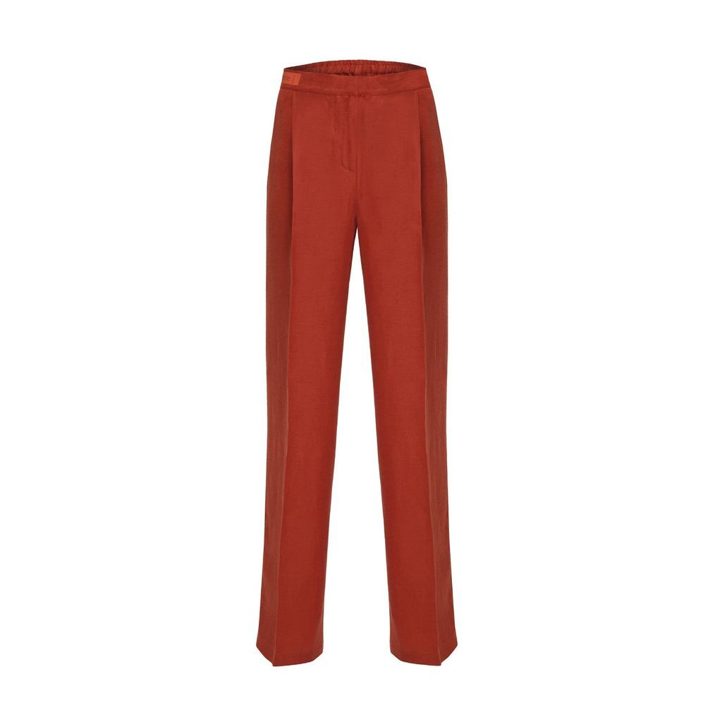 Women's Red Roji Linen Pants Terracotta M/L Ecotone