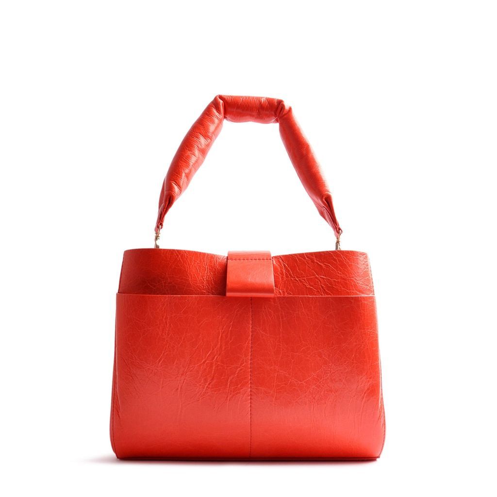 Women's Red Shopper Medium In Coral OSTWALD Finest Couture Bags