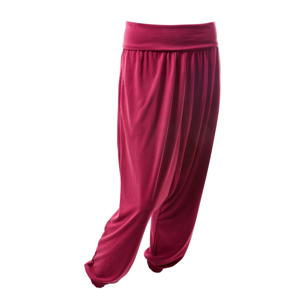 Women's Red Soft-Touch Modal Harem Pants Small Q Active