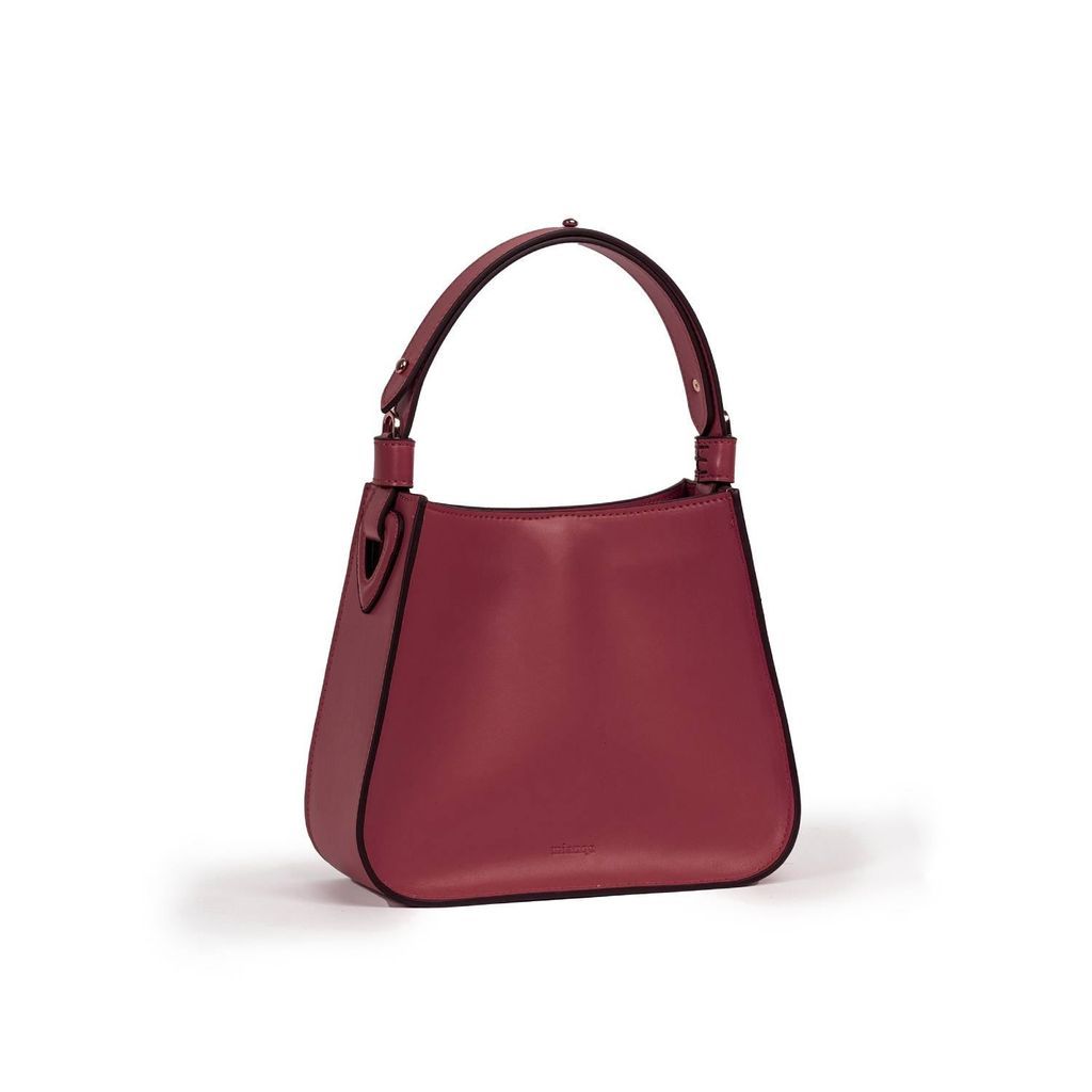 Women's Red Vegan Apple Leather Crossbody & Shoulder Bag Plum One Size Mianqa