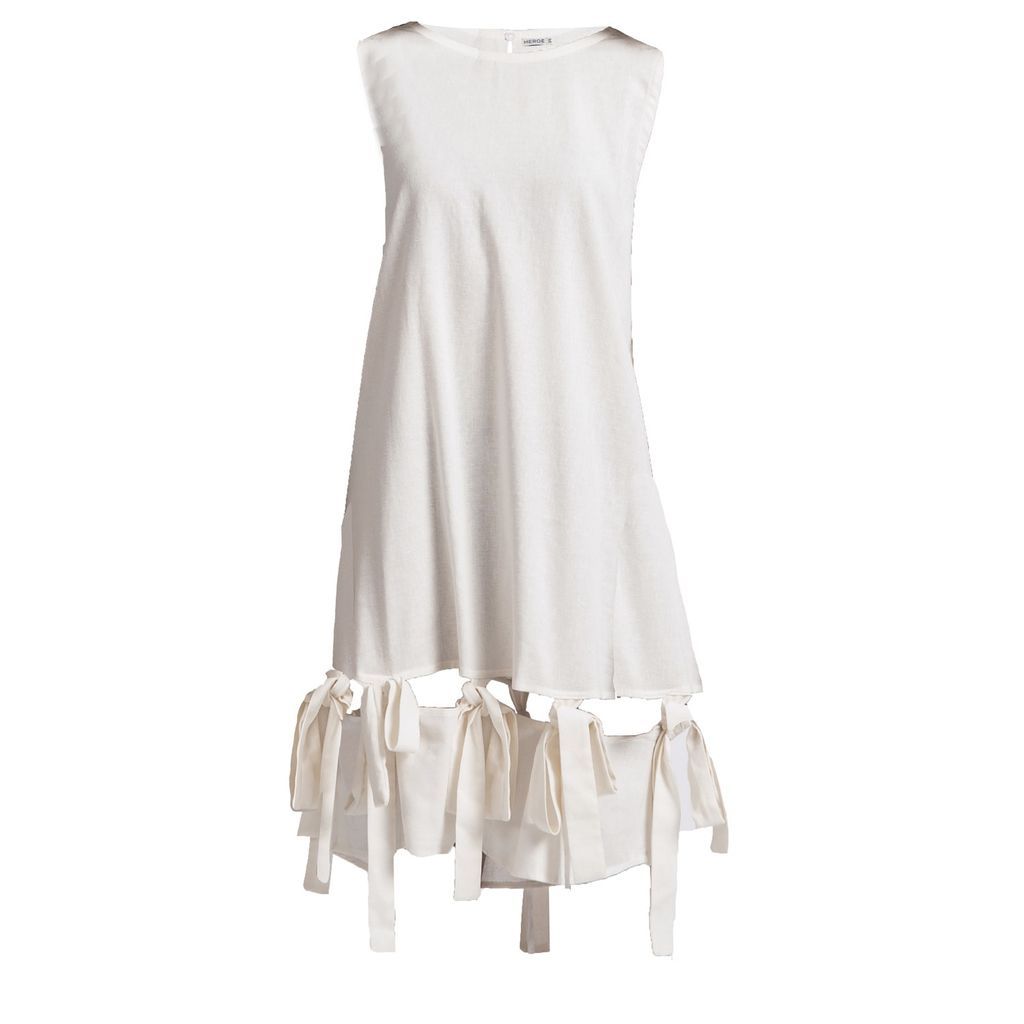 Women's Ribbons Dress White Medium MEROË