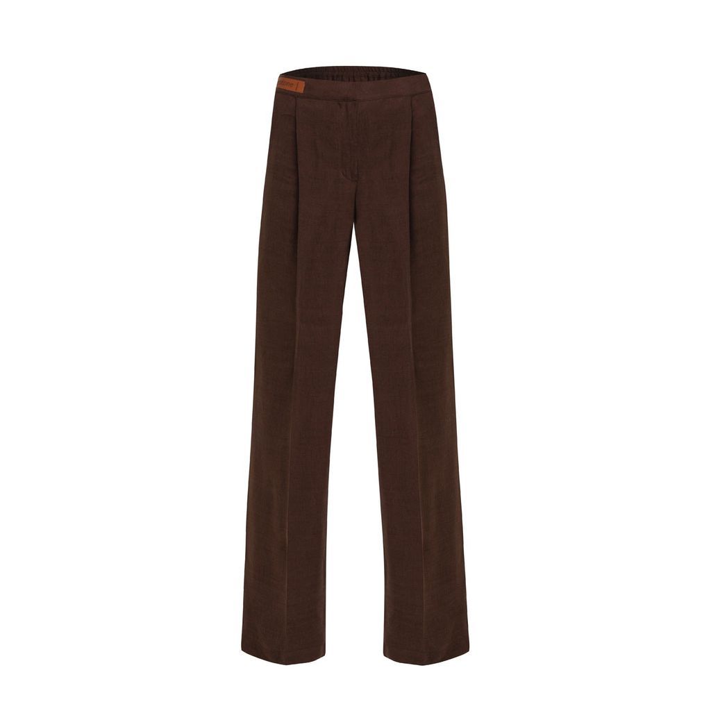 Women's Roji Linen Pants Brown Xs/S Ecotone