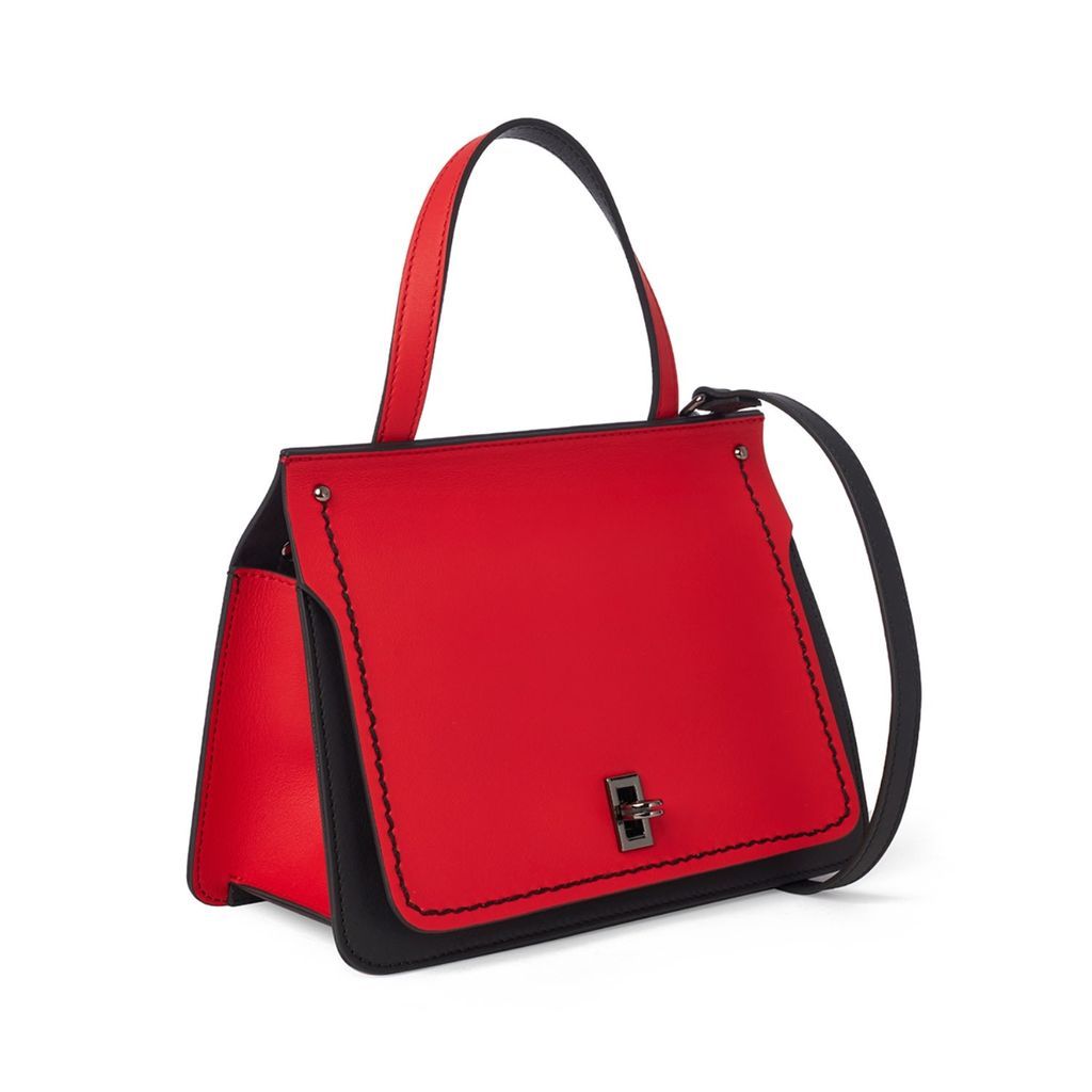Women's Rossea Triangle Bag Red Leather