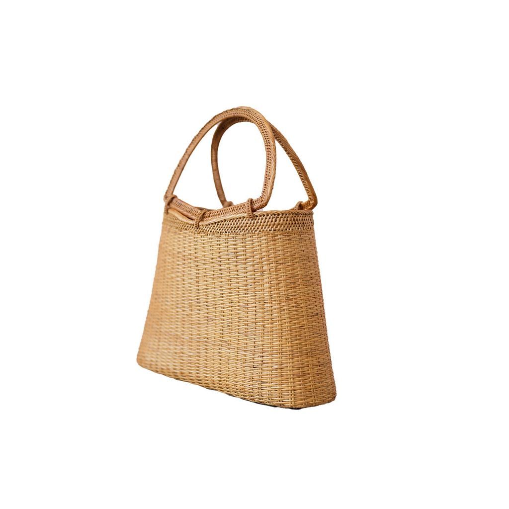 Women's Ruth Rattan Tote Pink Haley