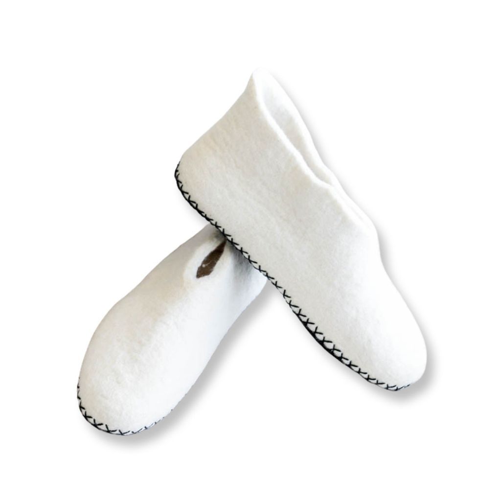 Women's Sakré Boots/Slippers White Unisex 3 Uk Sakré Design