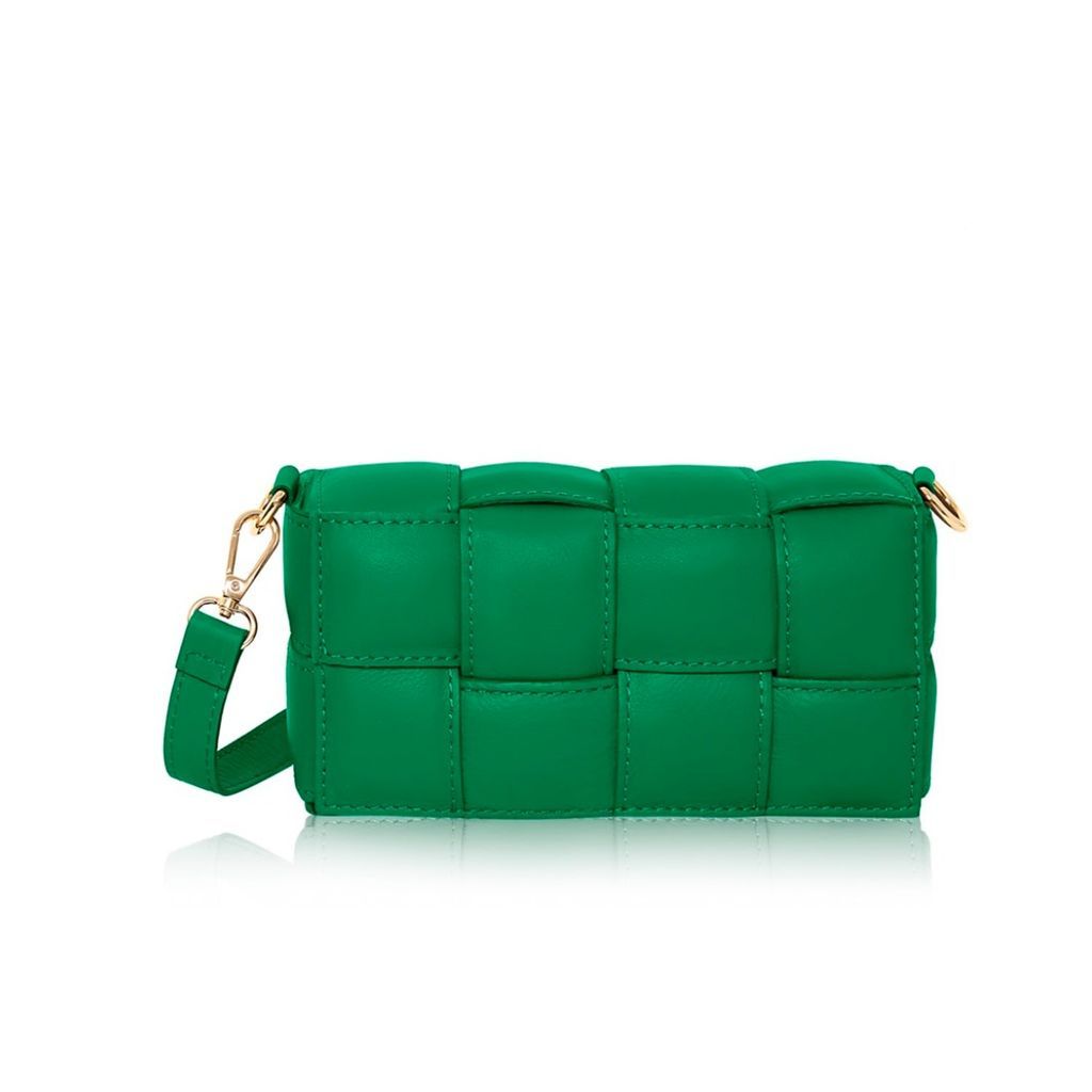 Women's Serena Woven Crossbody Handbag - Green Betsy & Floss