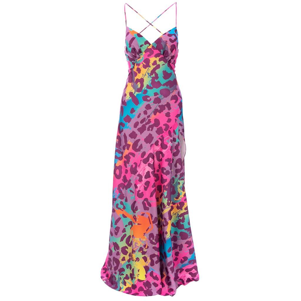 Women's Seville Satin Gown In Rio Print Xs/S ROSERRY