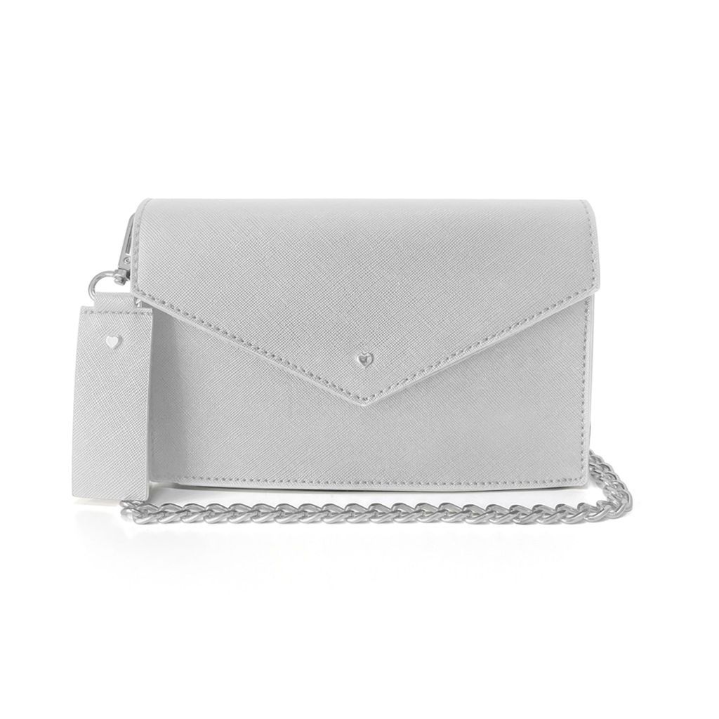 Women's Silver Ever Envelope Crossbody Bag One Size Johnny Loves Rosie