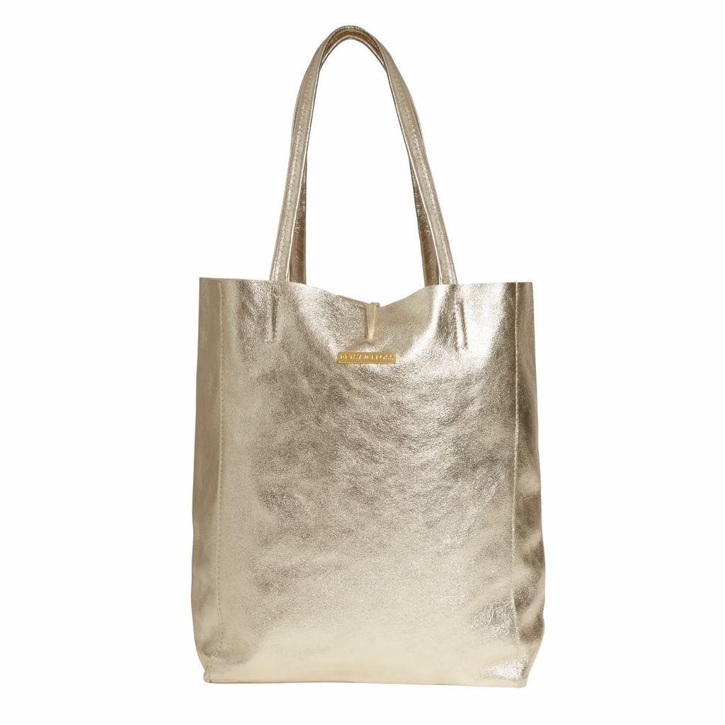 Women's Soft Leather Tote Bag In Gold Betsy & Floss