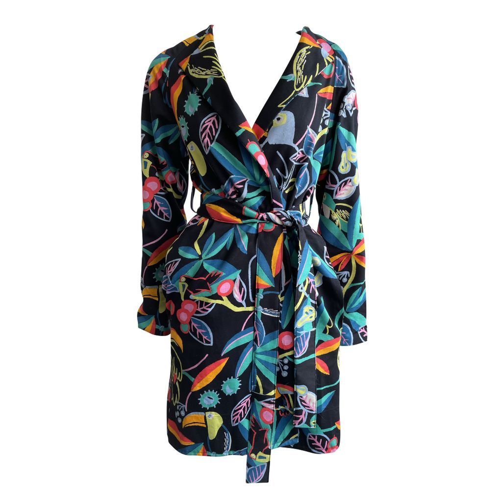 Women's Studio Courtenay Tropical Toucan Print Belted Coat One Size