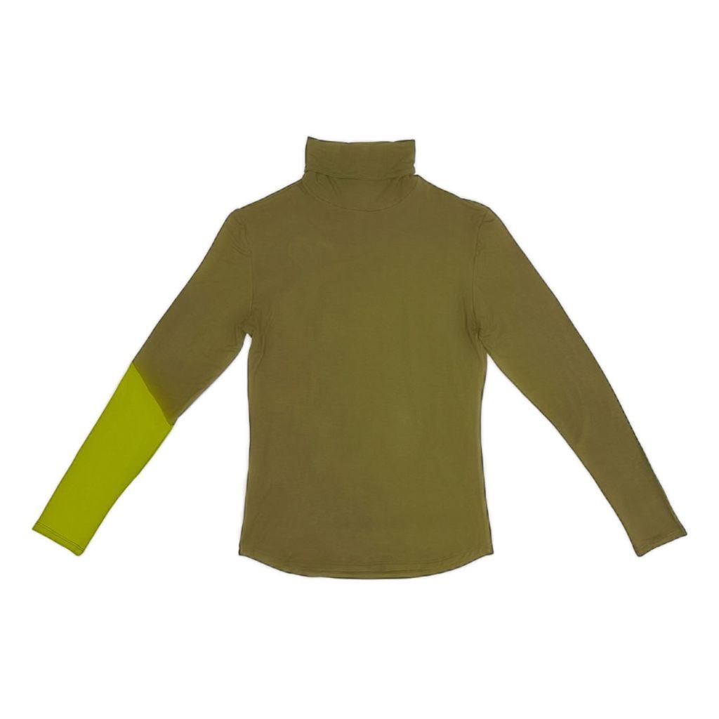 Women's Superhero Turtleneck - Green Small carlton jones