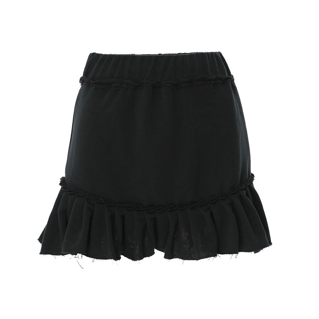 Women's Tessie Mini Skirt In Black Extra Small Framboise