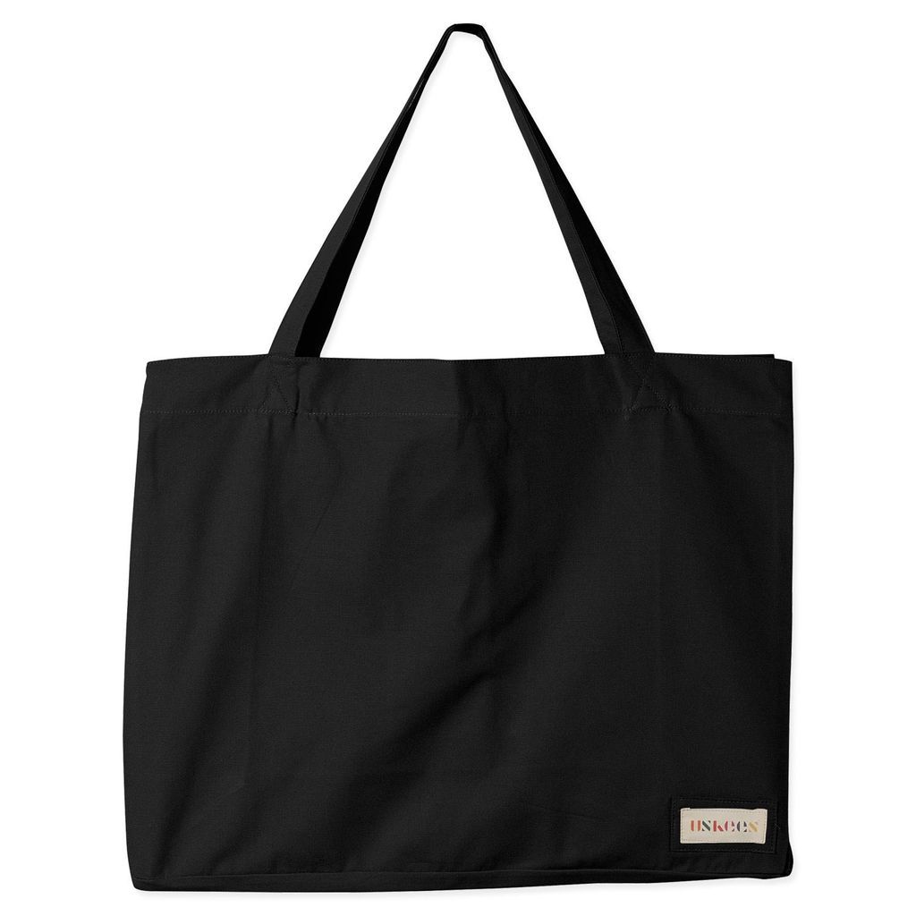 Women's The 4001 Large Organic Tote Bag - Black Large Uskees