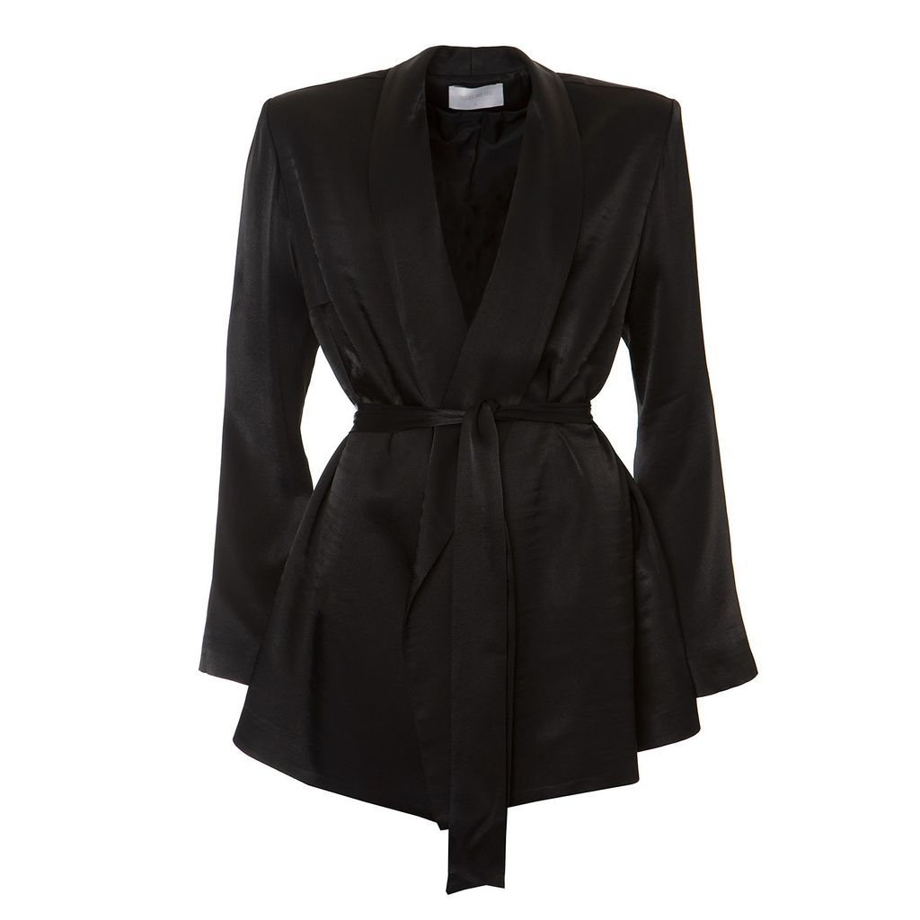 Women's The Confidence Suit Blazer In Black Large Roses Are Red