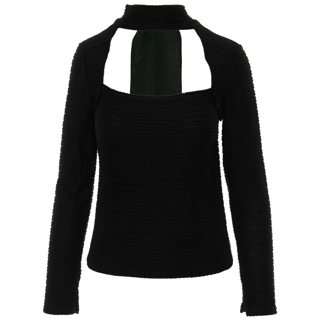 Women's The Galaxy Black Sweater With Back Ties Extra Small DALB