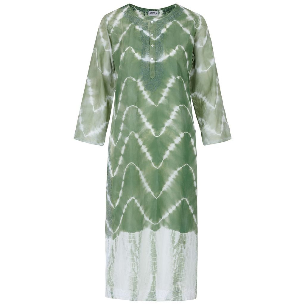 Women's The Pheme Silk Kaftan Sea Green Small Antra Designs
