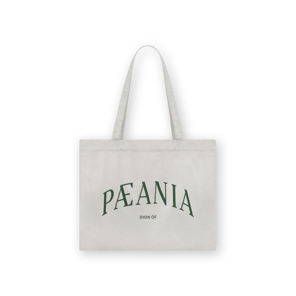 Women's The Recycled Cotton Essential Tote - Cream & Green Dion of Pæania