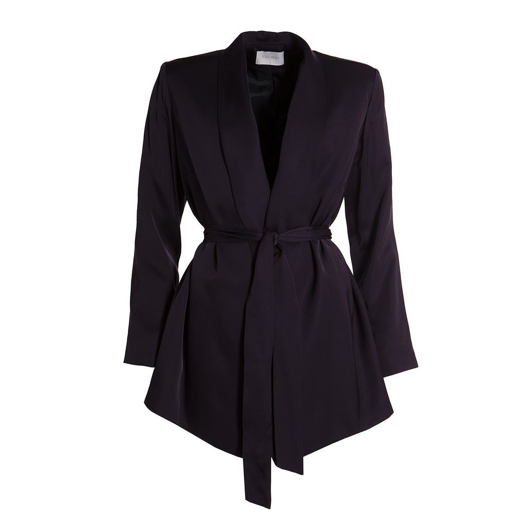 Women's The Suit Blazer In Midnight Blue Small Roses Are Red