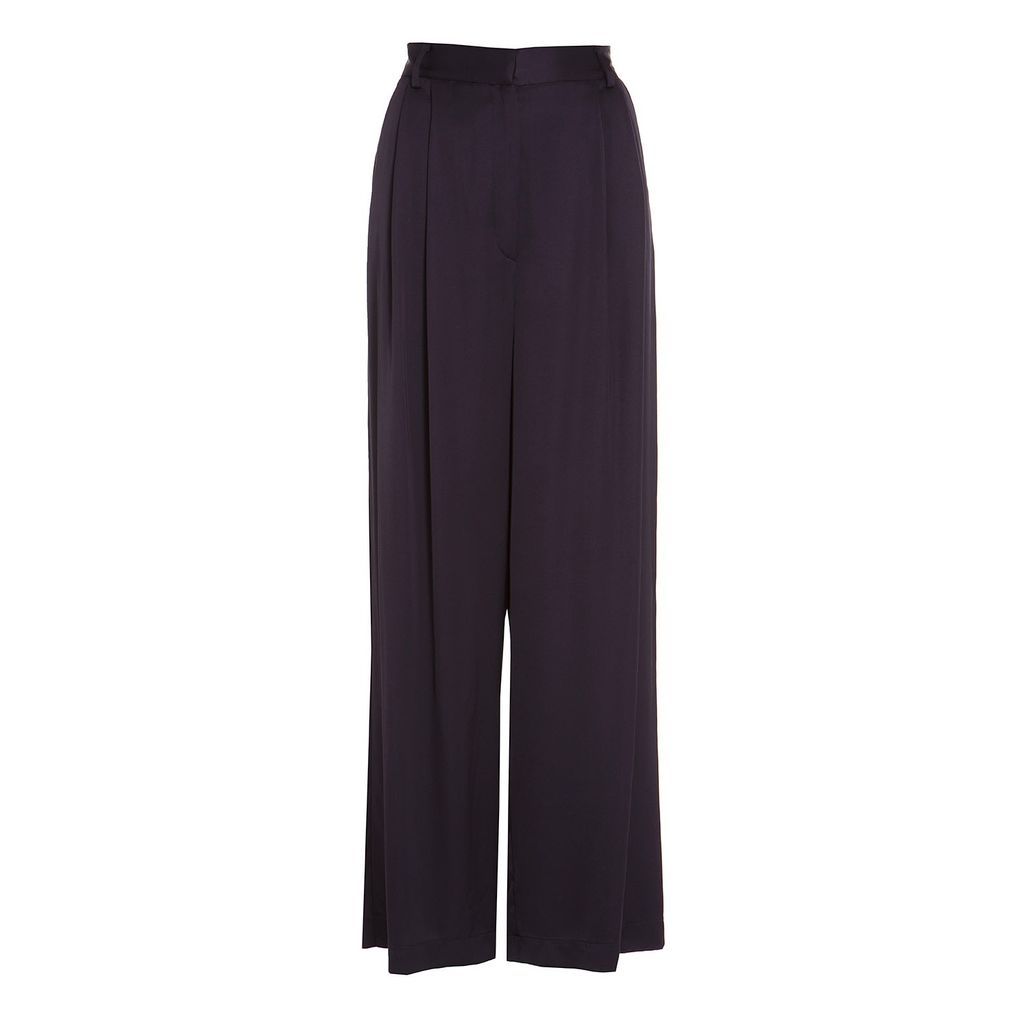 Women's The Suit Pants In Midnight Blue Small Roses Are Red