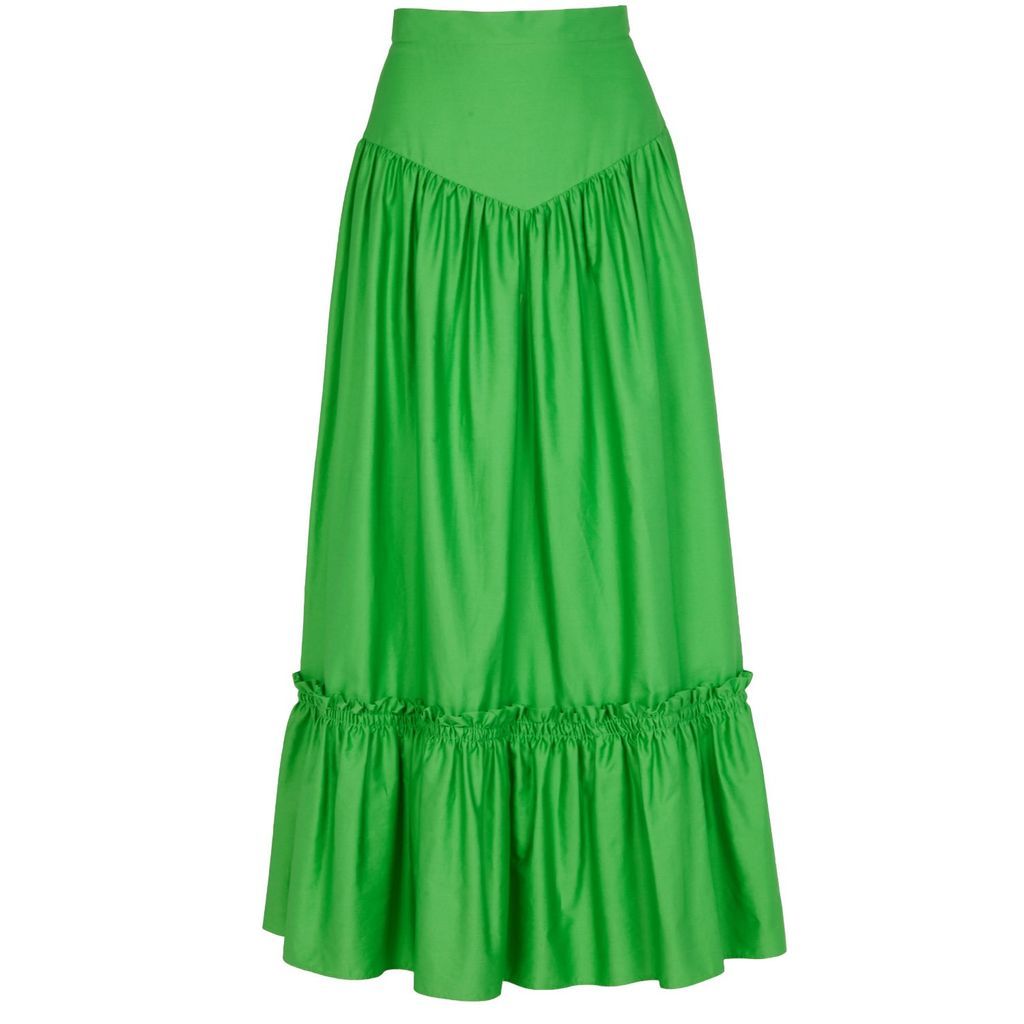 Women's The Tove Maxi Skirt In Island Green Xxs Lavaand