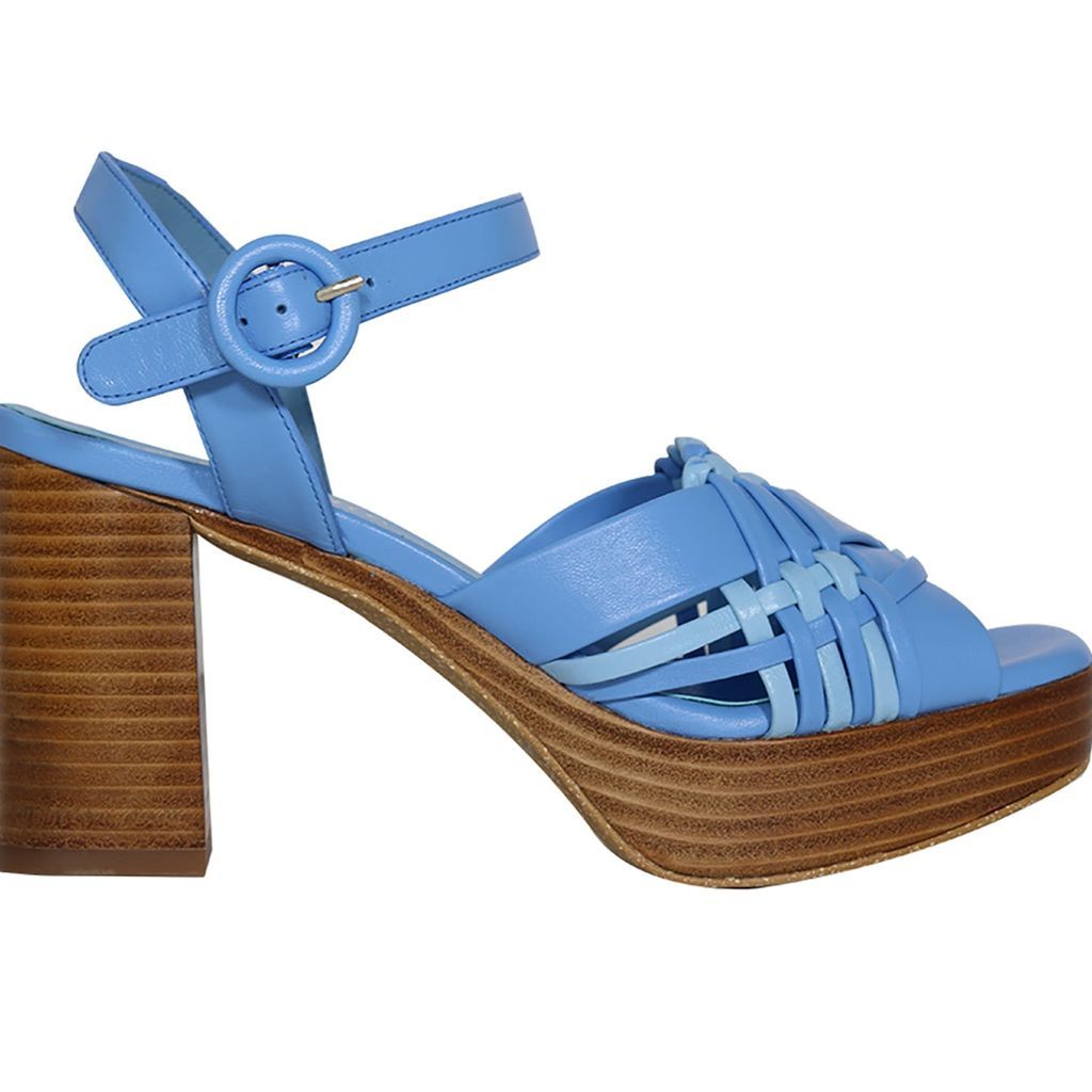 Women's Tina T Blue Platform Sandal 3 Uk Atelier de Charlotte