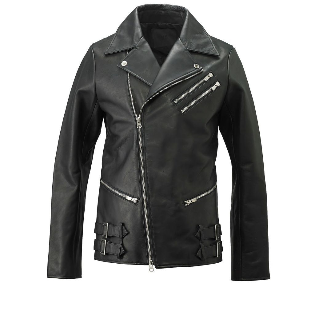 Women's Tokkou Unisex Cowhide Leather Jacket In Black Xs