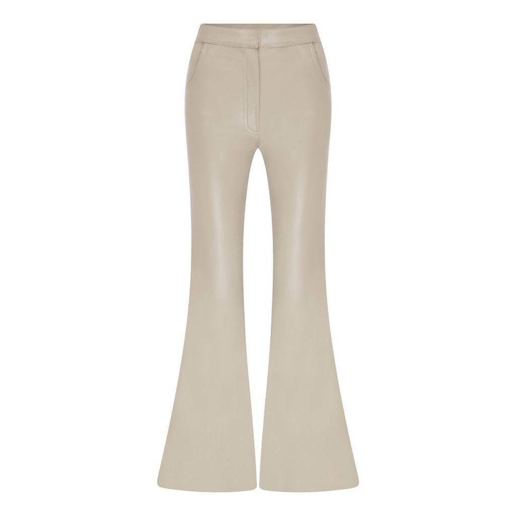 Women's Tora Vegan Leather Flared Trousers Extra Small NAZLI CEREN