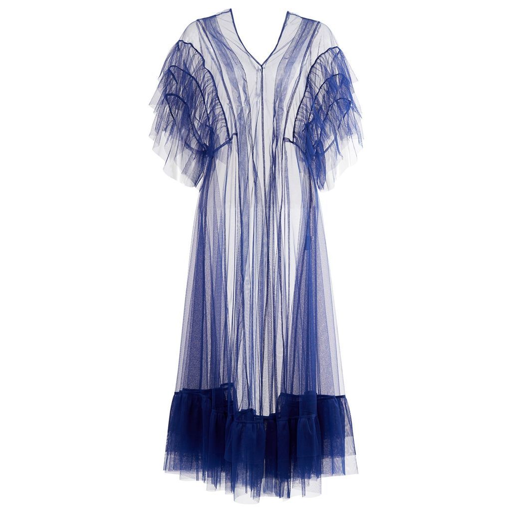 Women's Tulle Dress Electric Blue One Size By Moumi
