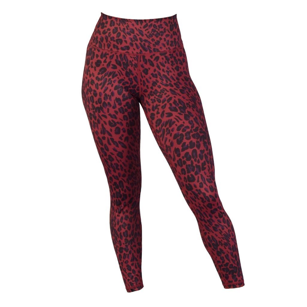 Women's Ultra High Rise Recycled Luxe 7/8 Legging In Red Velvet Leopard Extra Small Wear Love More
