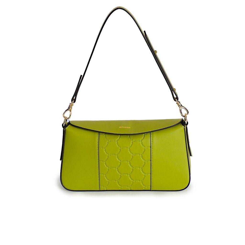 Women's Vegan Apple Leather Shoulder Bag Pistachio Green One Size Mianqa