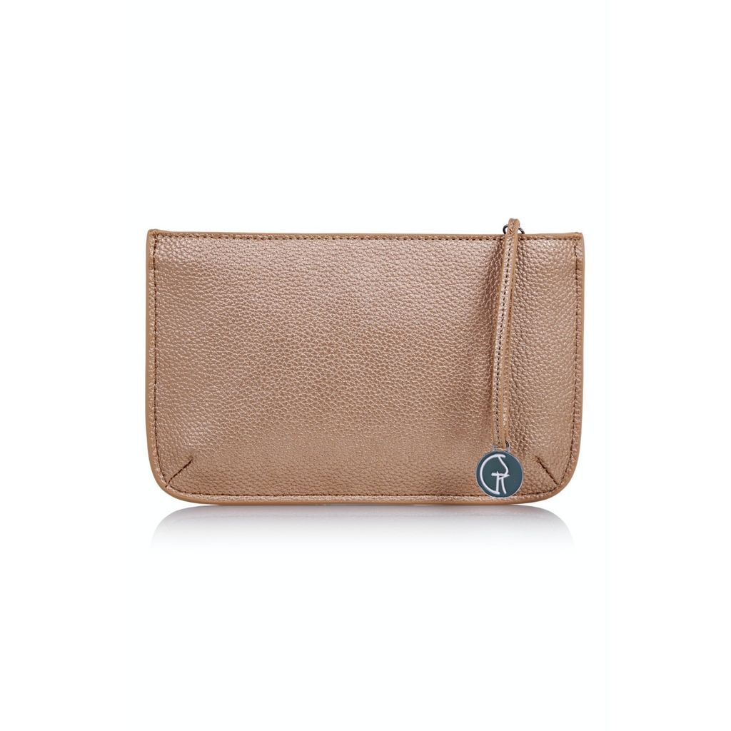 Women's Vegan Leather Multi-Function Clutch In Rose Gold The Morphbag by GSK