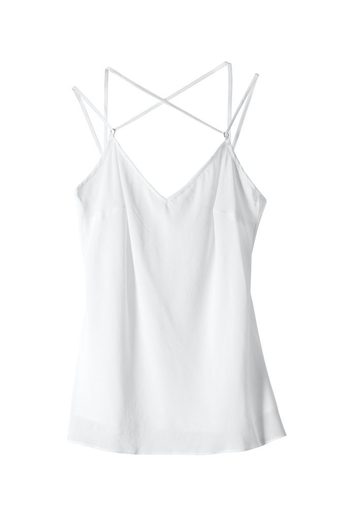 Women's Vela Silk Camisole White Extra Large Voya
