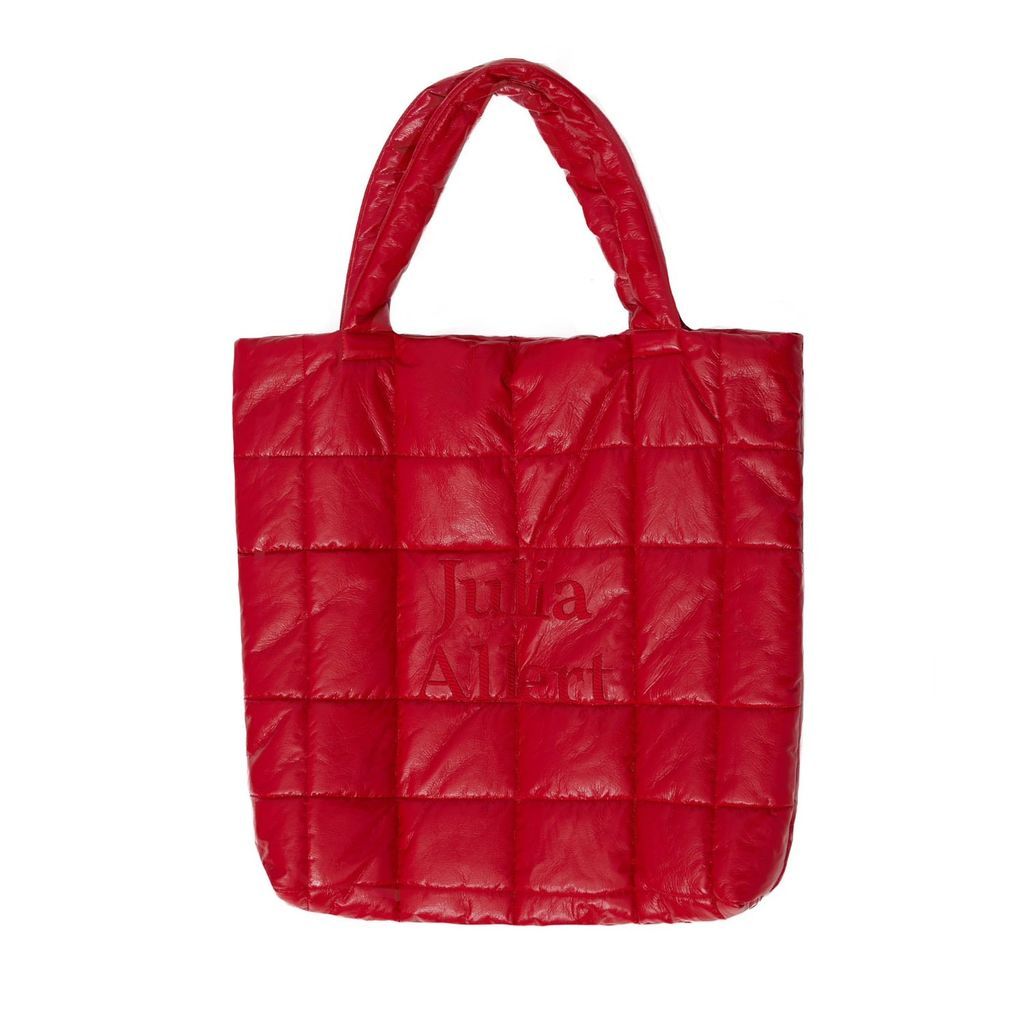 Women's Vinyl Quilted Bag - Red One Size Julia Allert