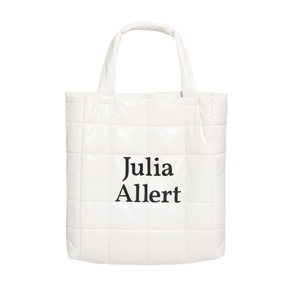Women's Vinyl Quilted Bag - White One Size Julia Allert