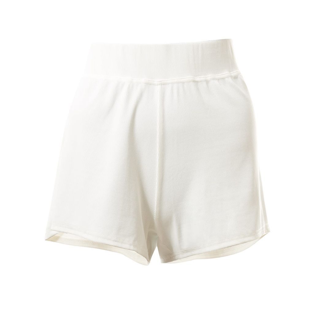 Women's White Comfort Rib Shorts Extra Small Q Active