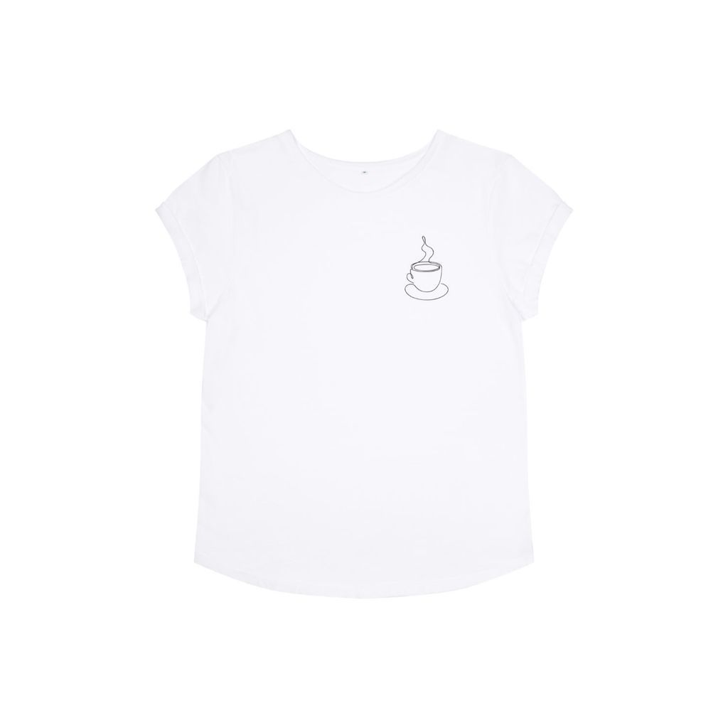 Women's White Daily Pleasure Coffee Tee Extra Small The Charlie