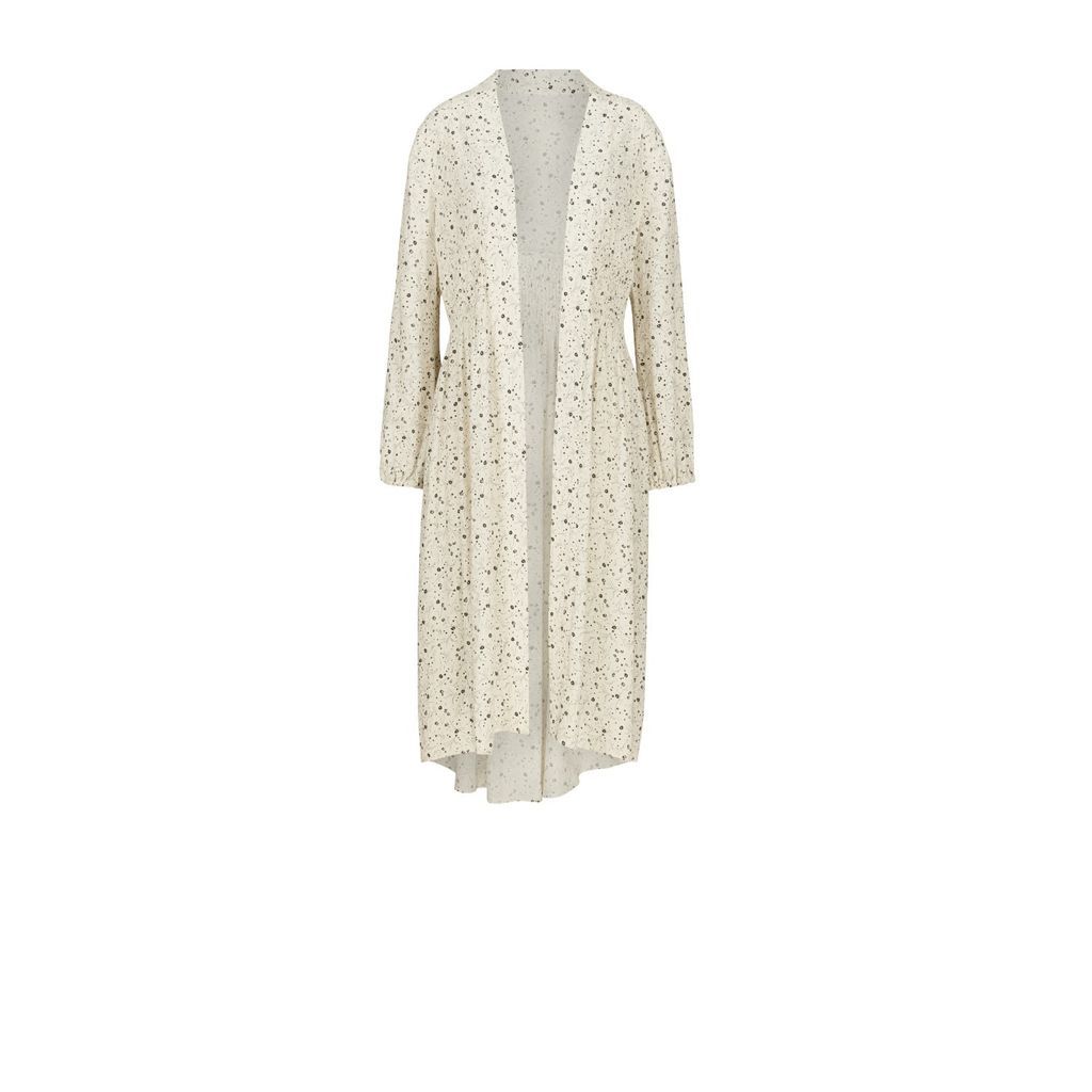 Women's White Gaia Ivory Smock Kimono Extra Small Ethereal London