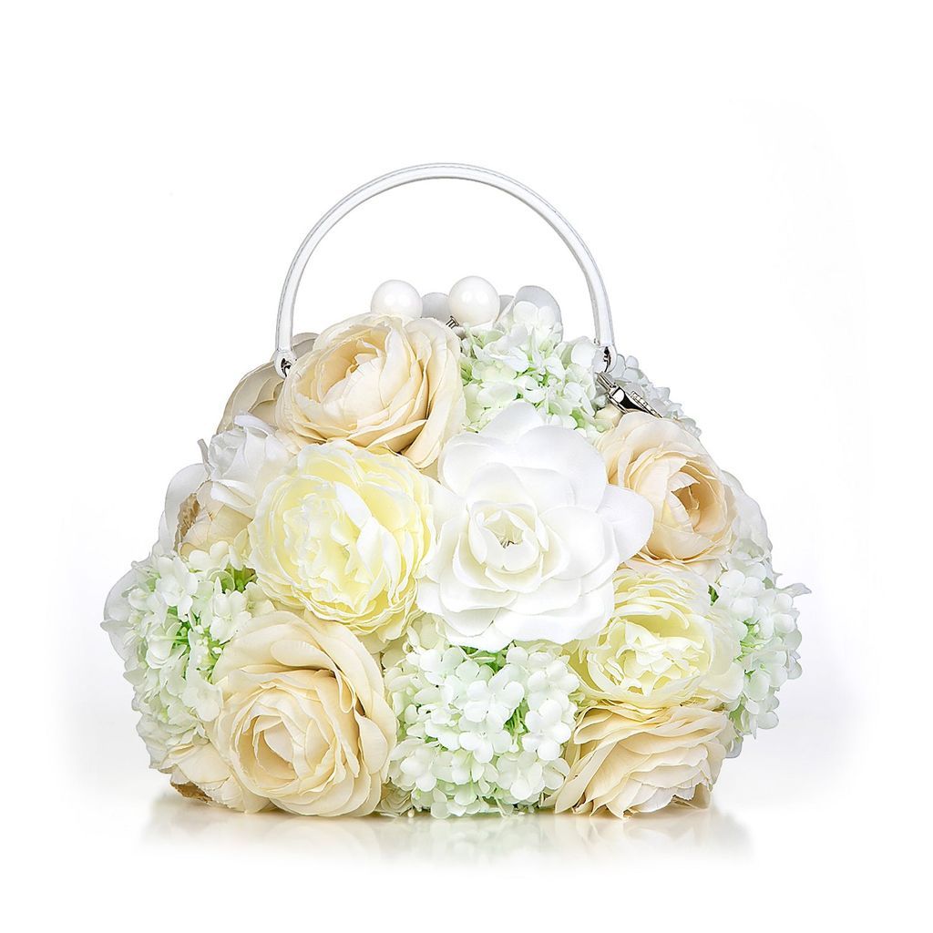 Women's White Hello Gorgeous Posy Flower Bag One Size BB TAYLOR