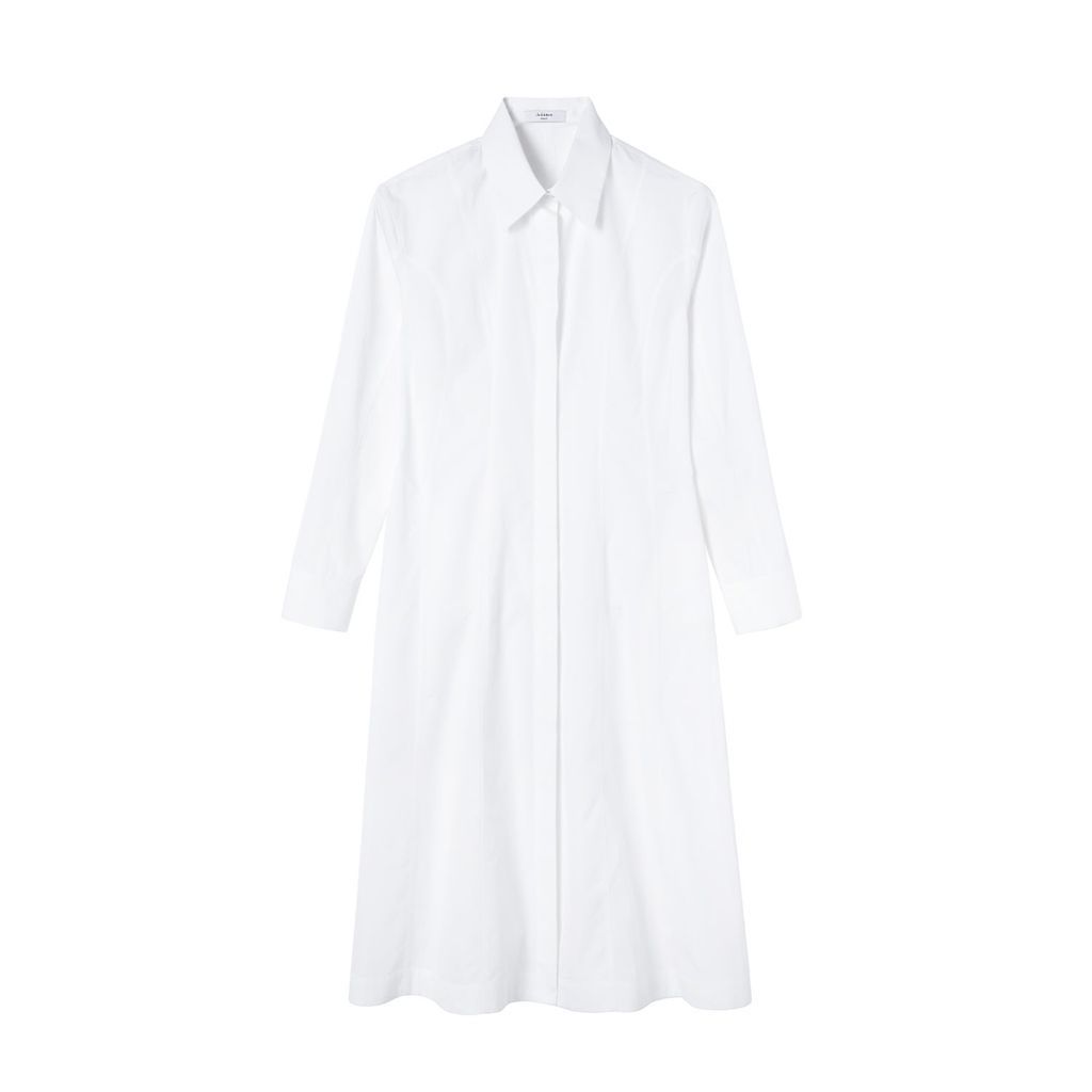 Women's White Panel-Detailing Dress Extra Small A LINE