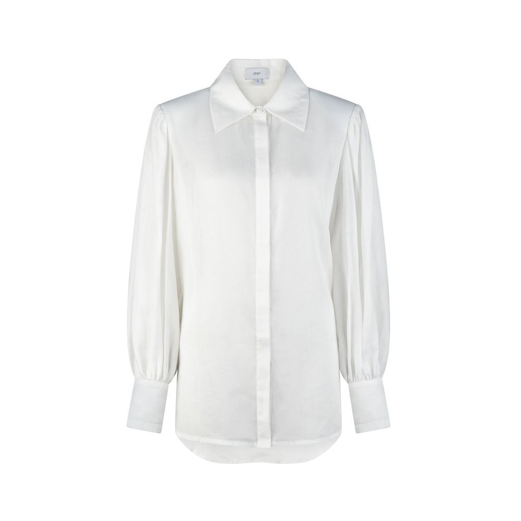 Women's White Prague Shirt - Ivory Extra Small dref by d
