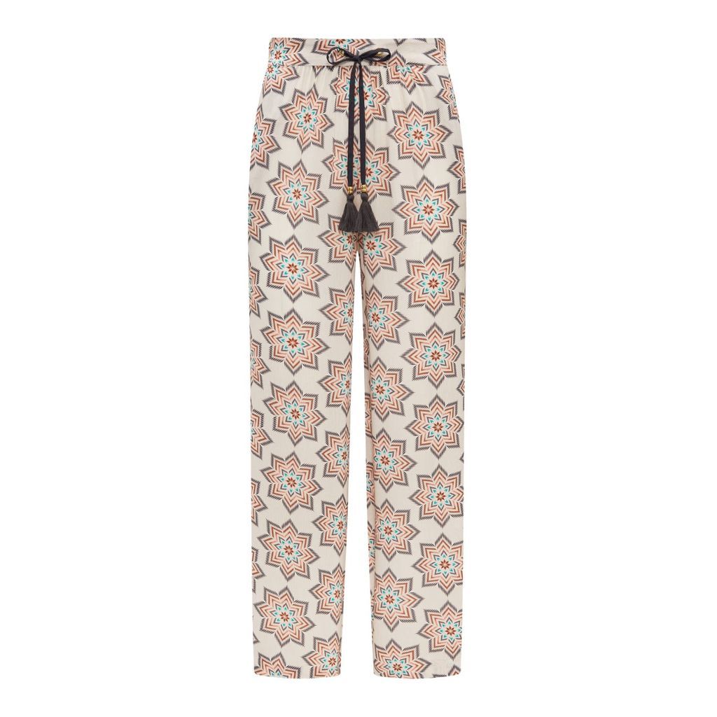 Women's White Shelby Trousers Small NOOKI DESIGN