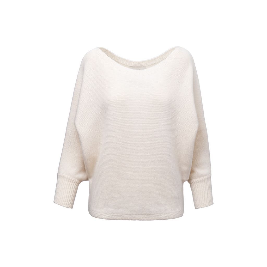Women's White Stormy Sweater S/M A-TYPIQ