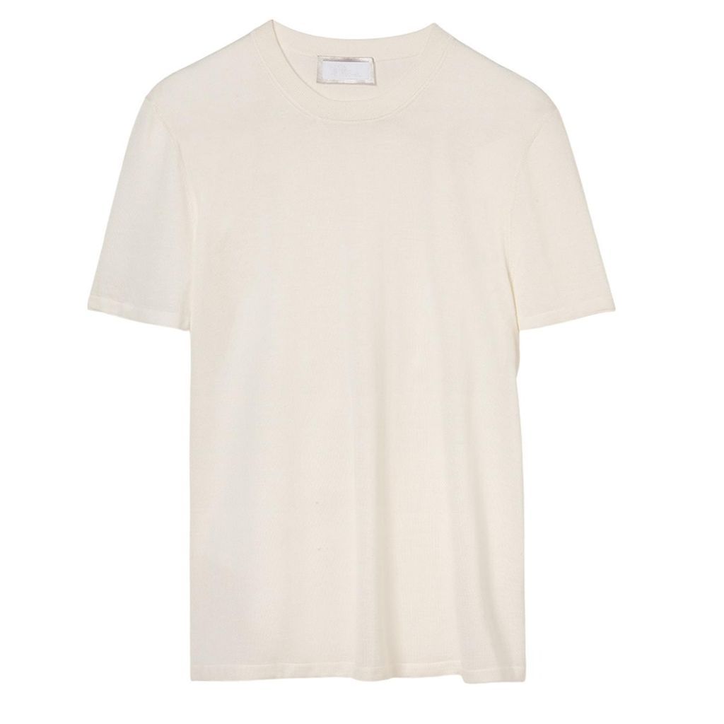 Women's White The Cashmere & Silk T-Shirt - Silky Cream Extra Small Linda Meyer-Hentschel