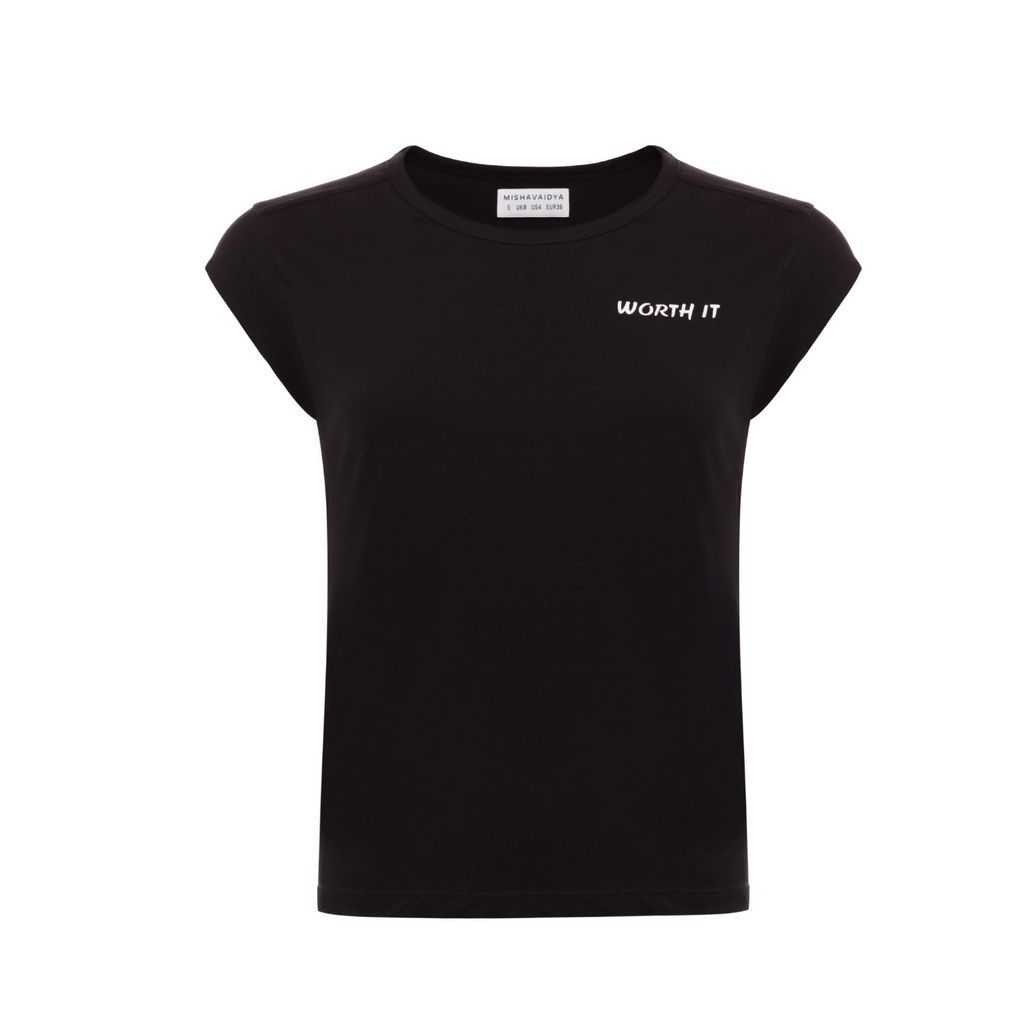 Women's Worth It Tee - Black Small Misha Vaidya