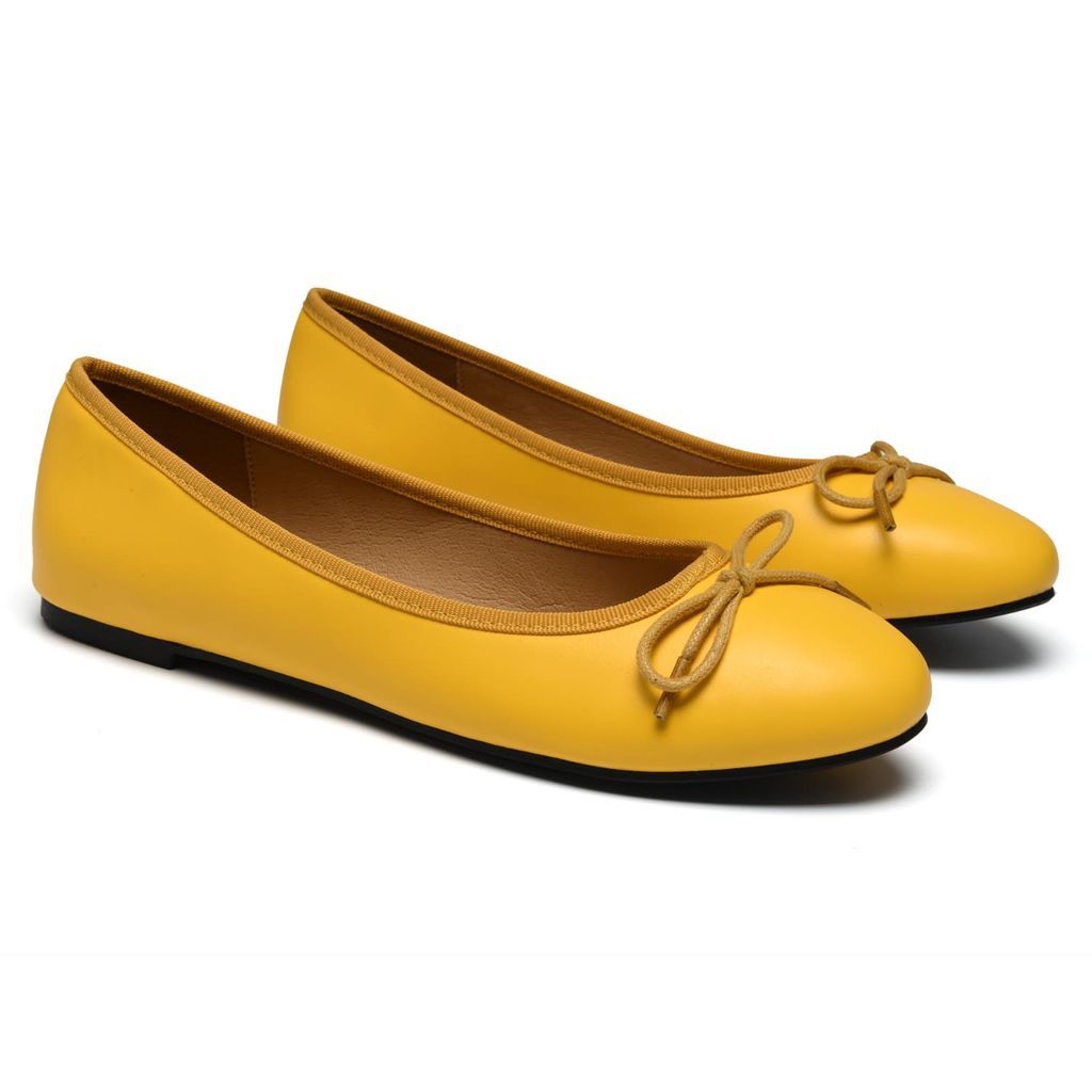 Women's Yellow / Orange Amelie Yellow Leather 2.5 Uk French Sole
