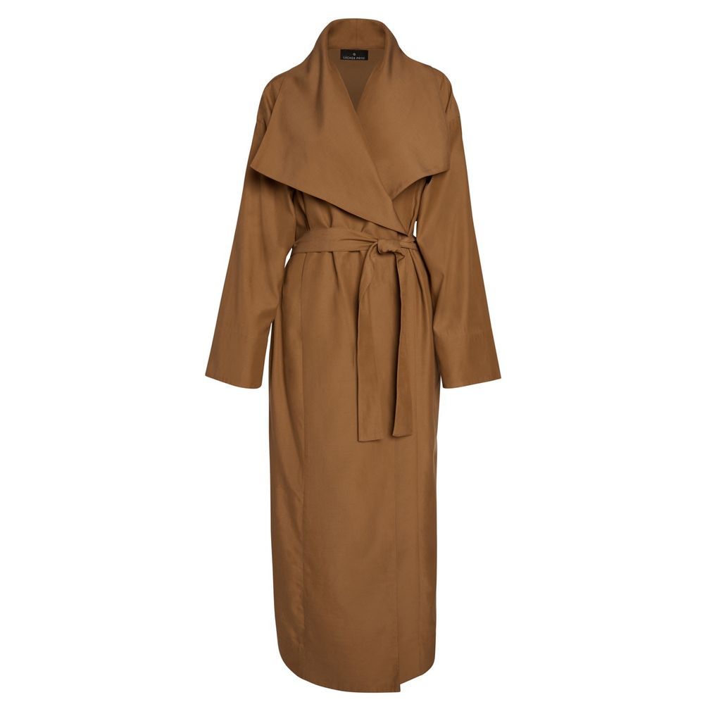 Women's Yellow / Orange Exode Trench Coat Camel One Size Lâcher Prise Apparel