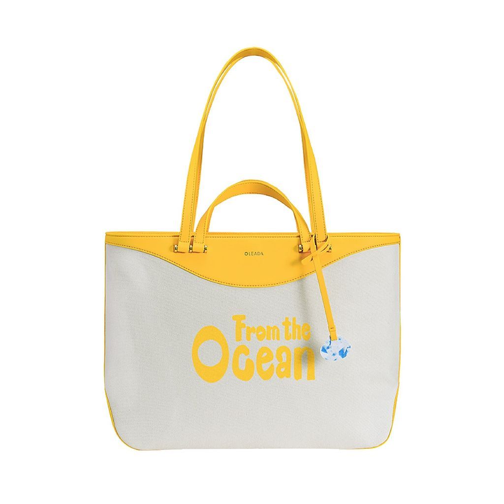 Women's Yellow / Orange From-The-Ocean Coast Tote Bag One Size OLEADA