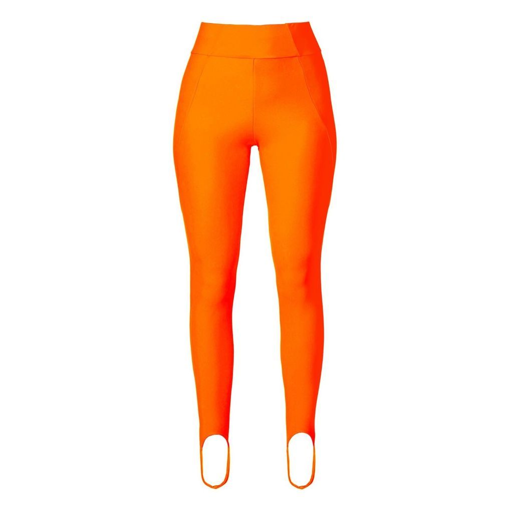 Women's Yellow / Orange Gia Neon Orange Pants Extra Small Aggi