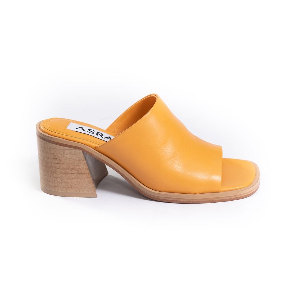 Women's Yellow / Orange Jax Mandarin Soft Open Toe Leather Sandal 3 Uk ASRA