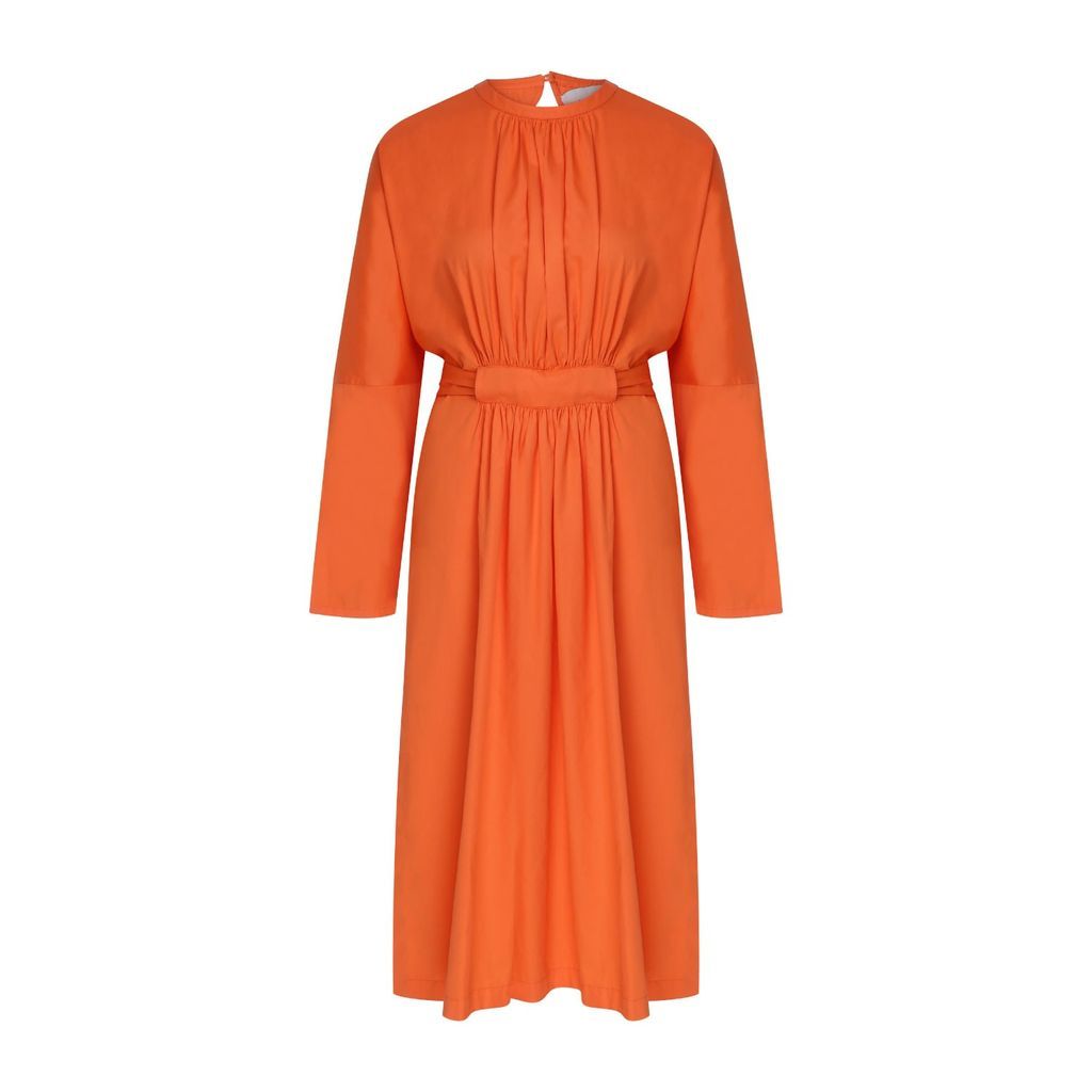 Women's Yellow / Orange Martha Open Back Cotton Dress In Orange Xxs NAZLI CEREN